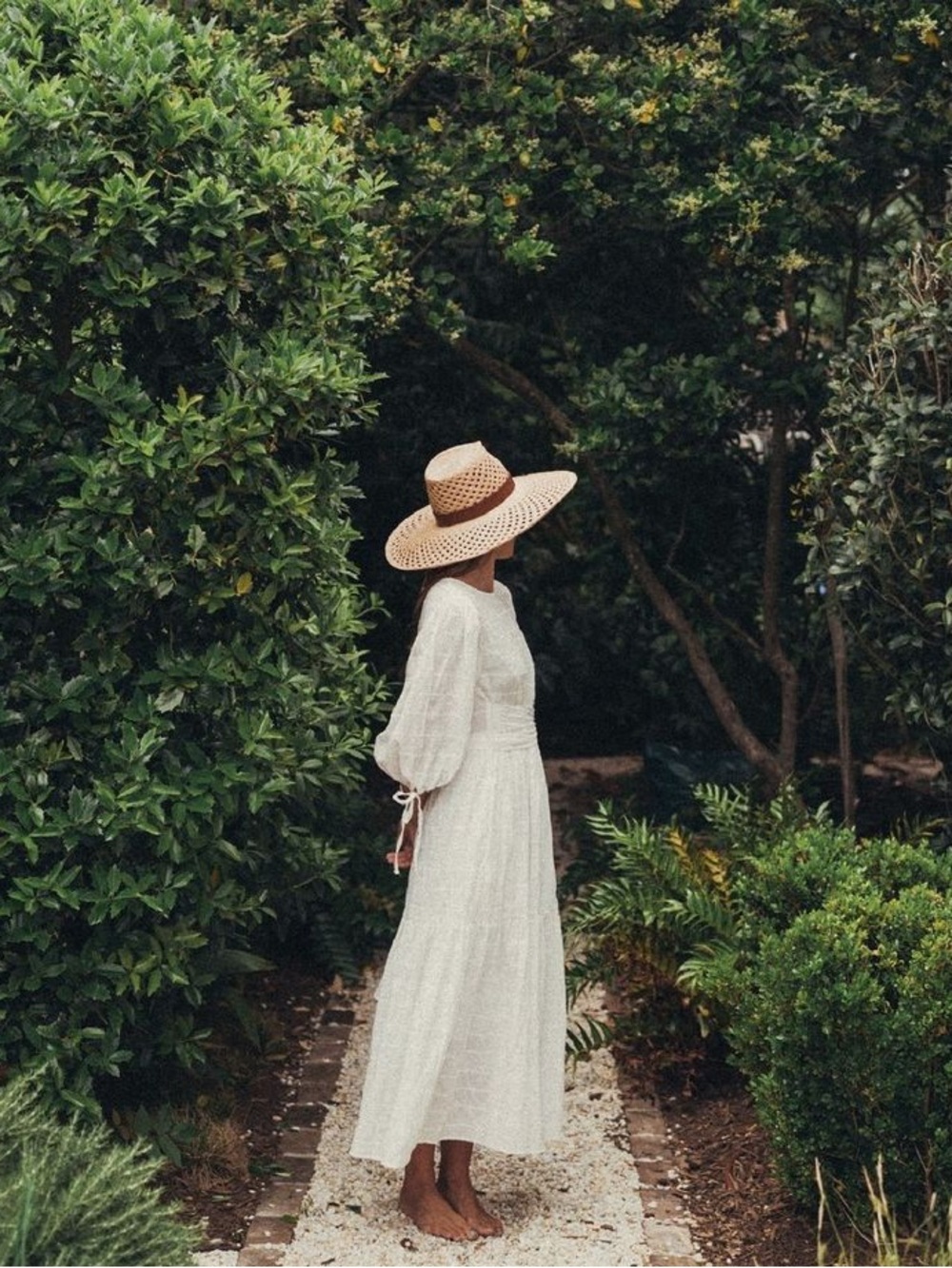 Barbour White Kelburn Midi Dress